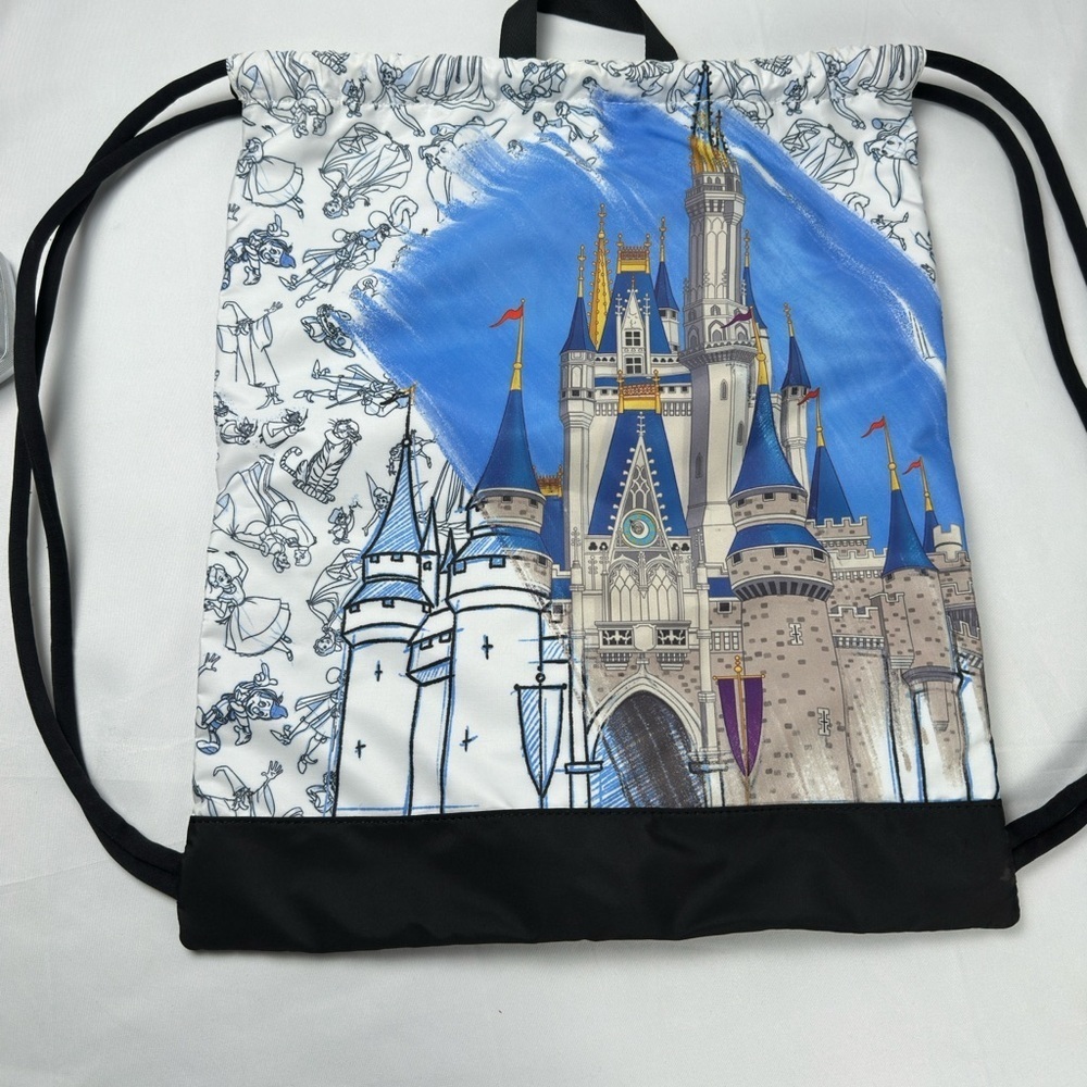 Walt Disney Castle Drawstring Backpack - image 1